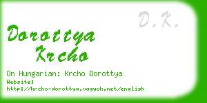 dorottya krcho business card